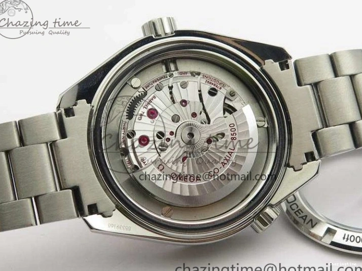 0415 Planet Ocean Pro 45mm OMF 1:1 Best Edition Orange Marker On SS Bracelet A8500 (Black Balance Wheel) Durable 8141